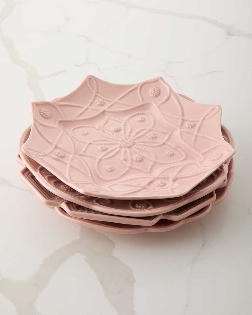 Jardins Du Monde Assorted Dessert/Salad Plates, Set of 4